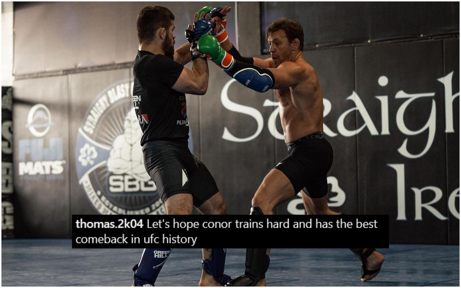 Conor McGregor training at SBG