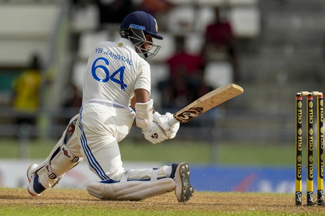 Yashasvi Jaiswal during Day 1 vs WI [Getty Images]