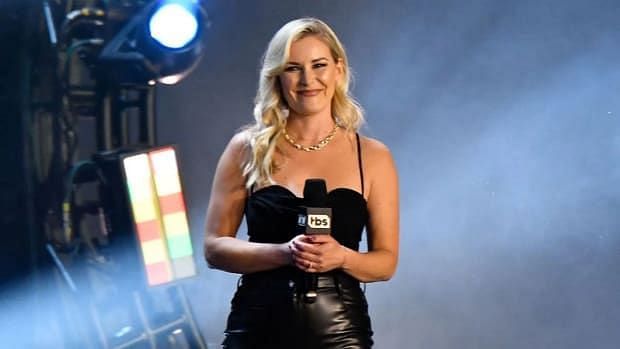 Renee Paquette hosting for AEW  [Image Credits: Wrestling News]