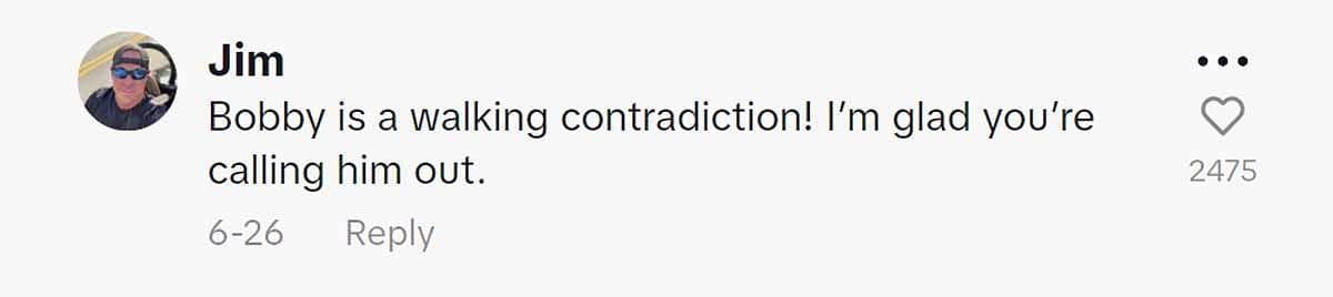 A comment reacting to the news (Image via TikTok/ @Jim)