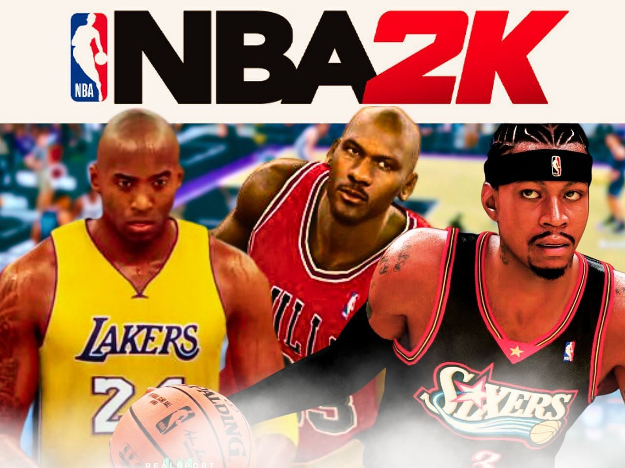 NBA 2K cover athletes - Michael Jordan, Kobe Bryant, and Allen Iverson