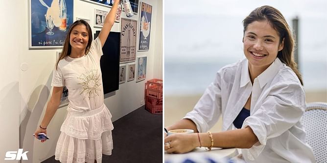 In pictures: Emma Raducanu dazzles in white at Amundi Evian Championship in France