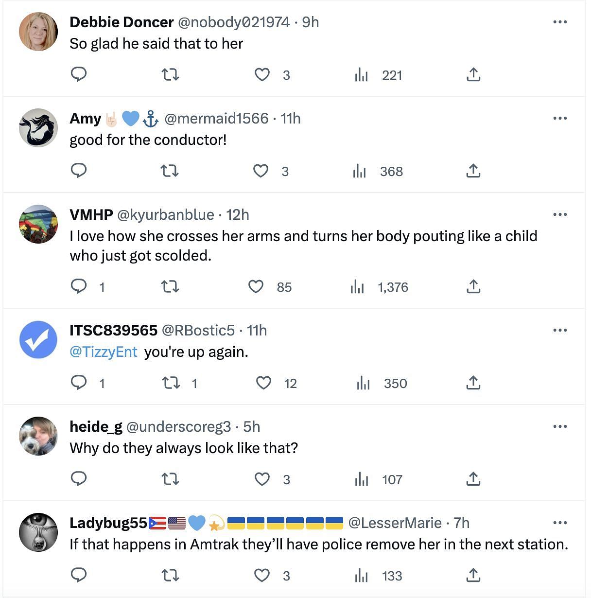 Social media users bashed a racist woman who was allegedly abusing two fellow passengers on a train to Connecticut. (Image via Twitter)