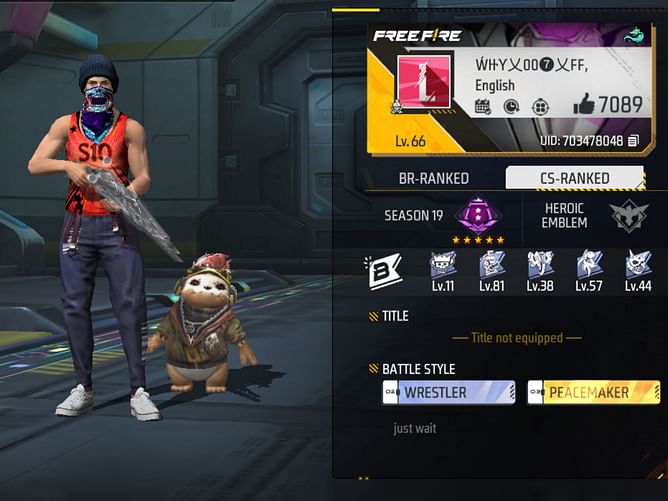 Why007 FF’s Free Fire ID, stats, rank, guild, and more