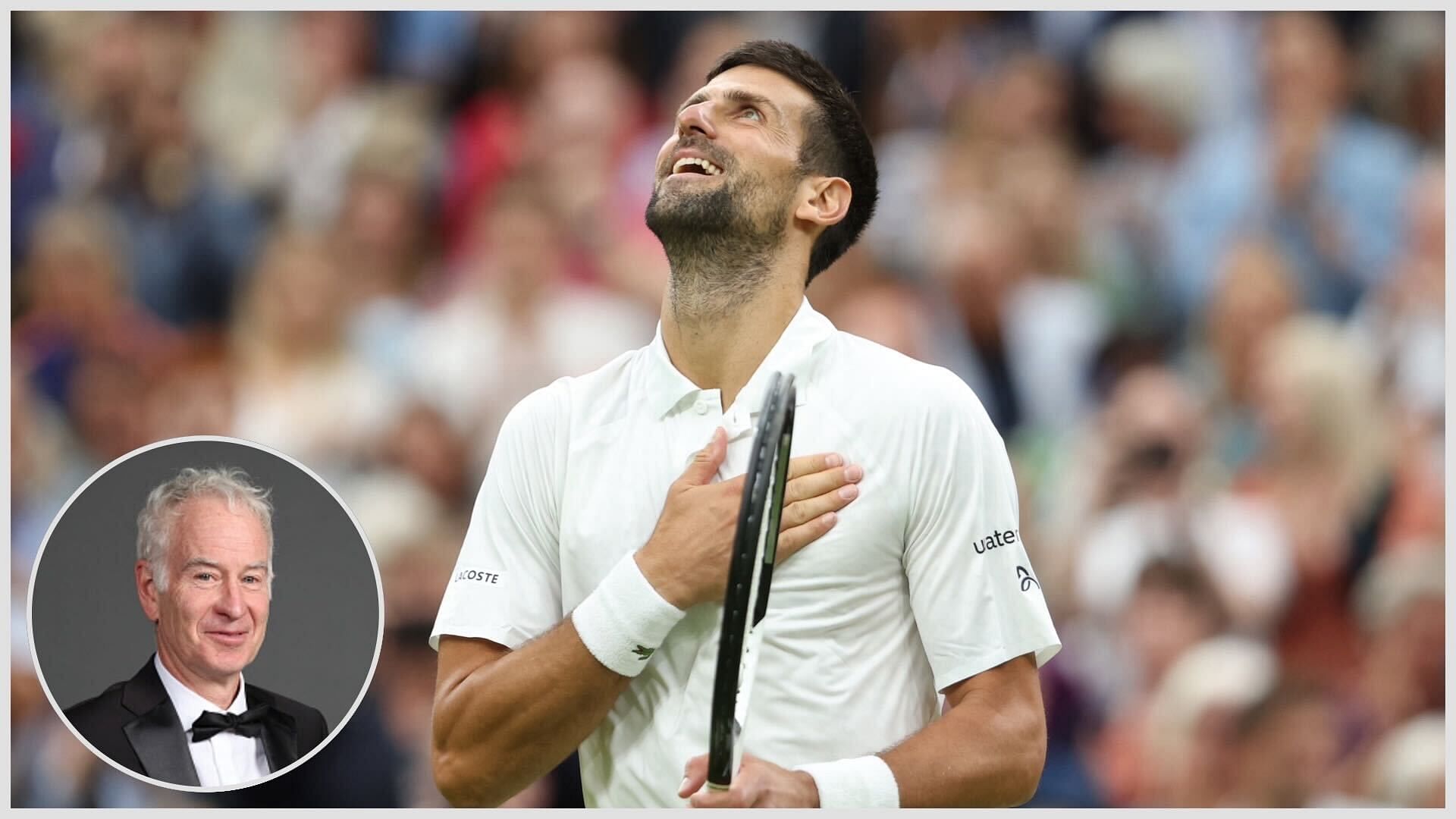 ohn McEnroe has defended Novak Djokovic and slammed the match official following a controversial Wimbledon call.