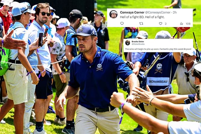 "Hell of a fight BD" - Fans react to Bryson DeChambeau's humble act after finishing second at LIV Andalucia