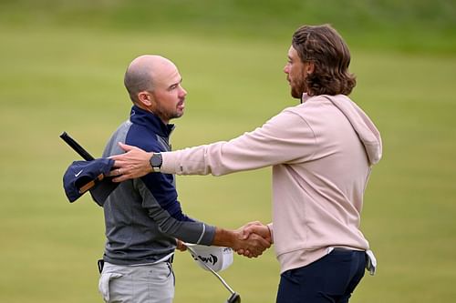 Brian Harman and Tommy Fleetwood at The 2023 Open Championship (via Getty Images)