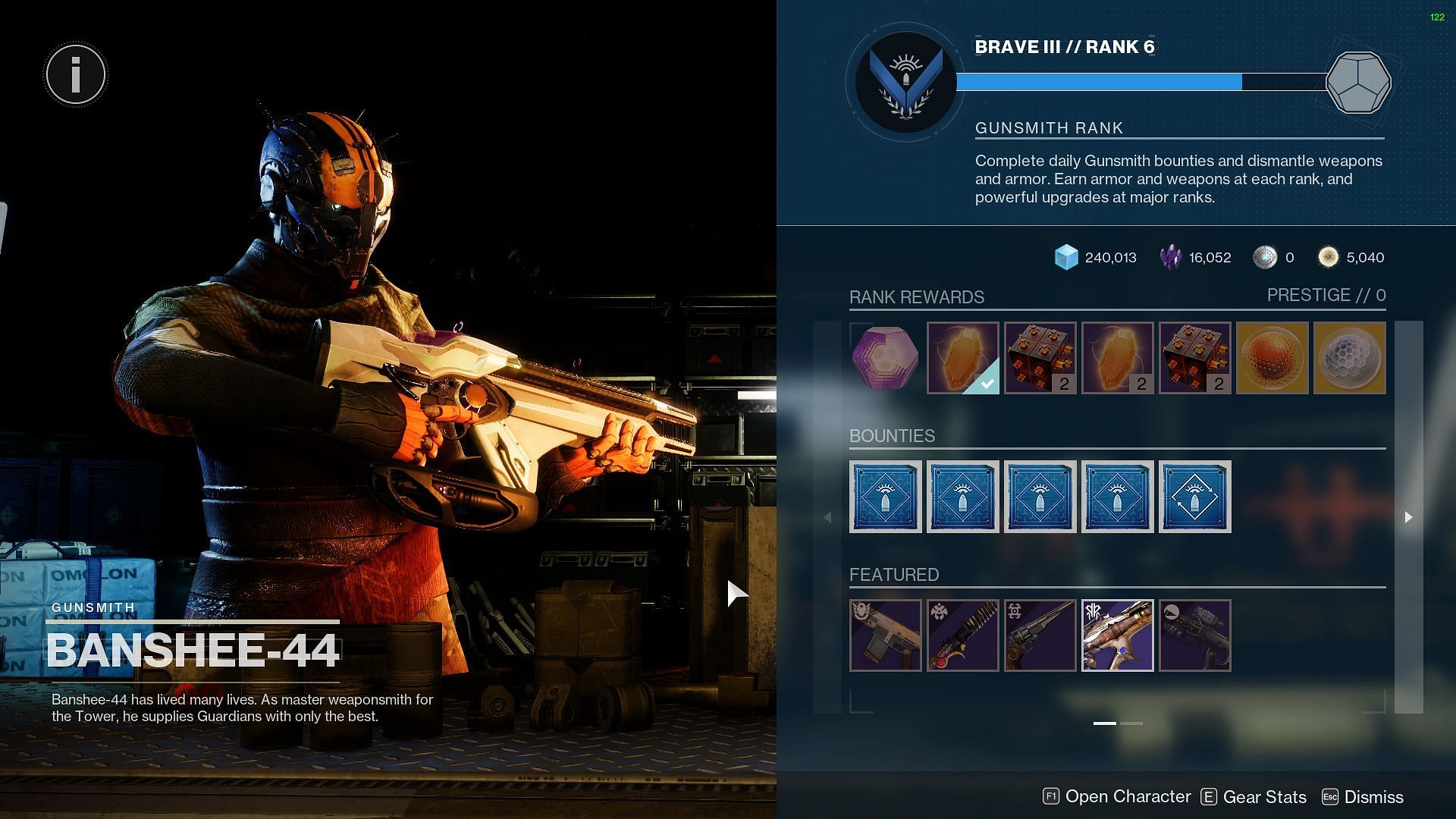 Banshee 44, the Gunsmith (Image via Bungie)