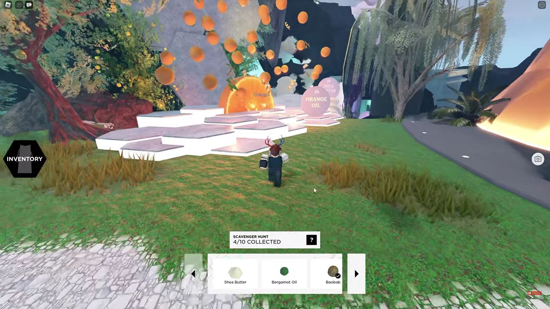 The fifth ingredient set in an orange-themed area (Image via Conor3D/YouTube)