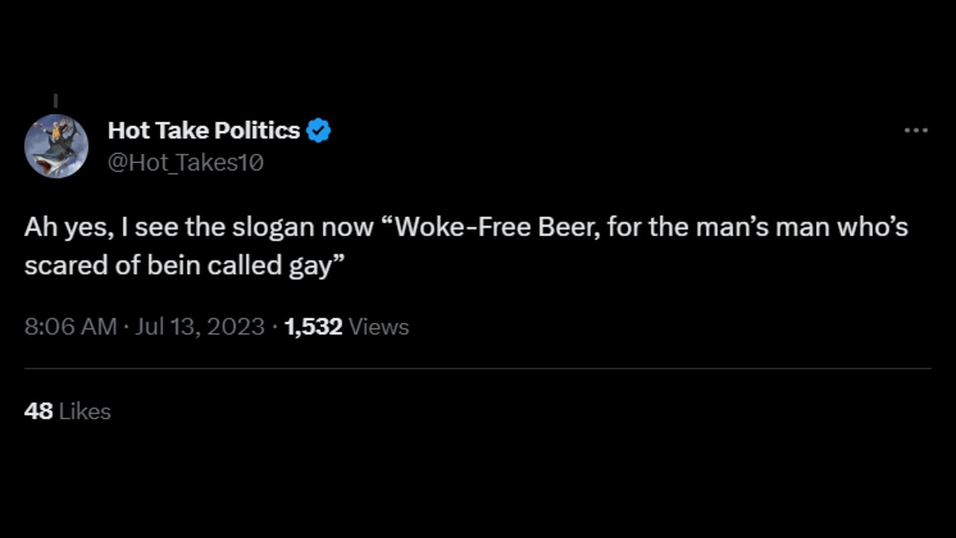 A netizen calls out the CEO of the beer brand. (Image via Twitter/Hot Take Politics)