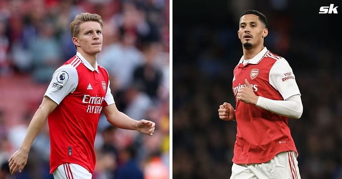 William Saliba and Martin Odegaard praise Arsenal star's debut performance on social media