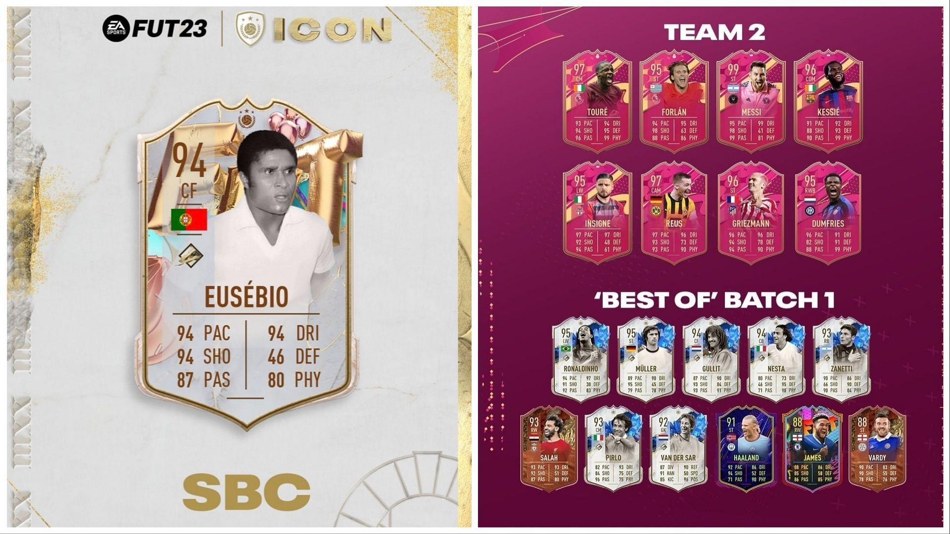 FUT Birthday Eusebio is now available via SBC (Images via EA Sports)