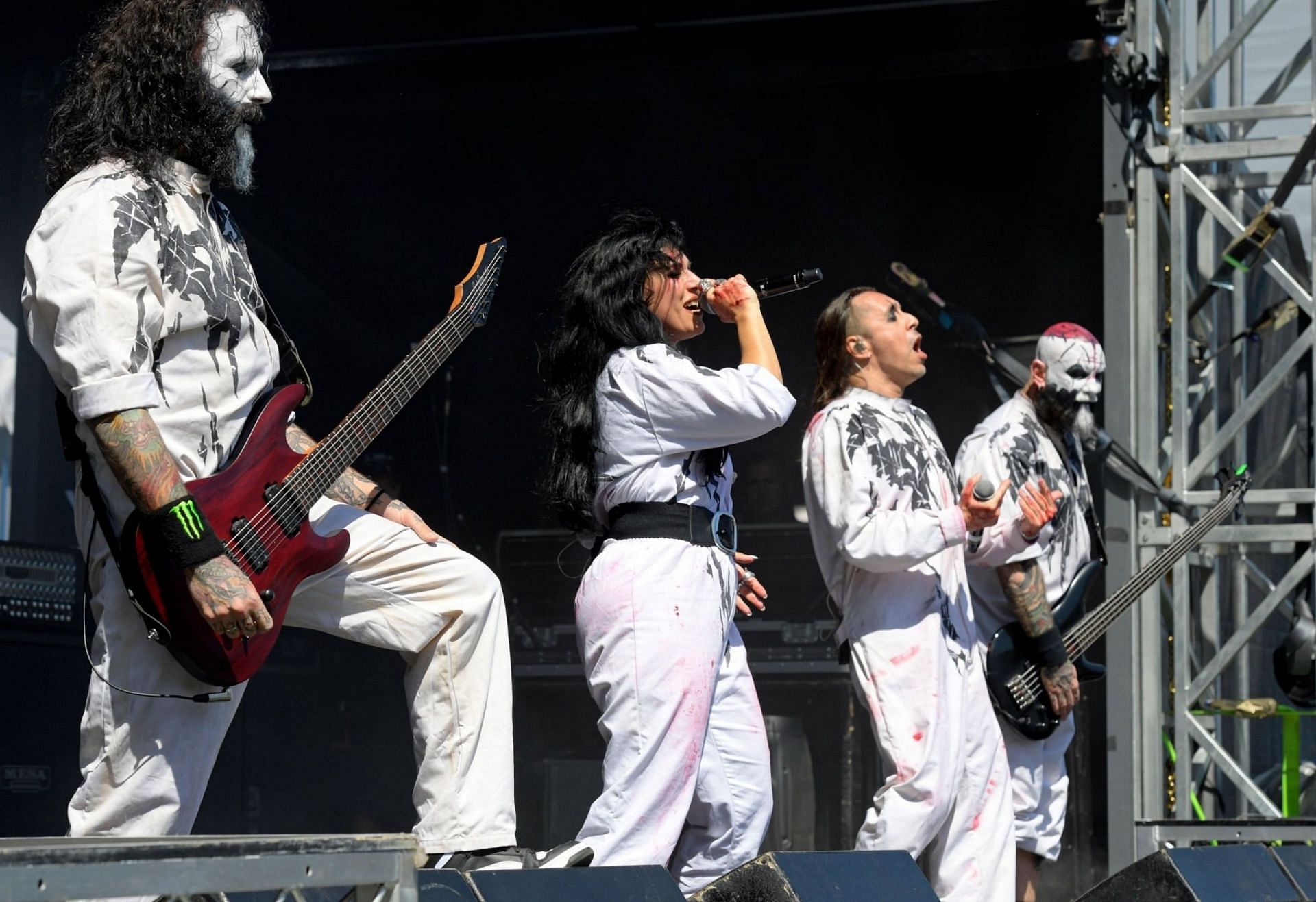 Lacuna Coil at at the Good Things Festival at Flemington Race Course in Melbourne, Australia  on 2nd December 2022 (Image via Getty Images)