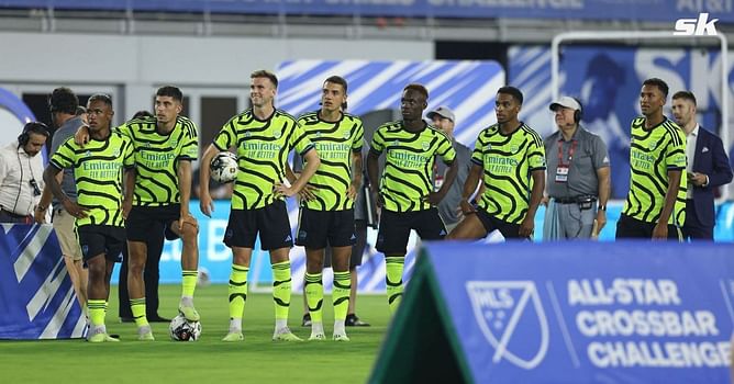 Watch: Arsenal star becomes unlikely hero as he helps Gunners win MLS All-Star Skill Challenge with 40-yard crossbar chip