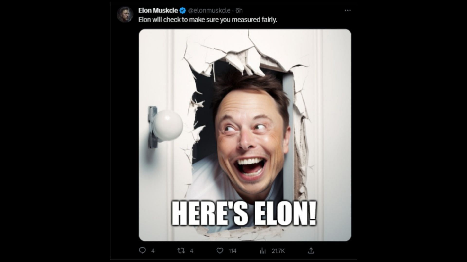 Screenshot of a Twitter user remarking on Musk&#039;s challenge to Zuckerberg. (Photo via @fentasyl/Twitter)