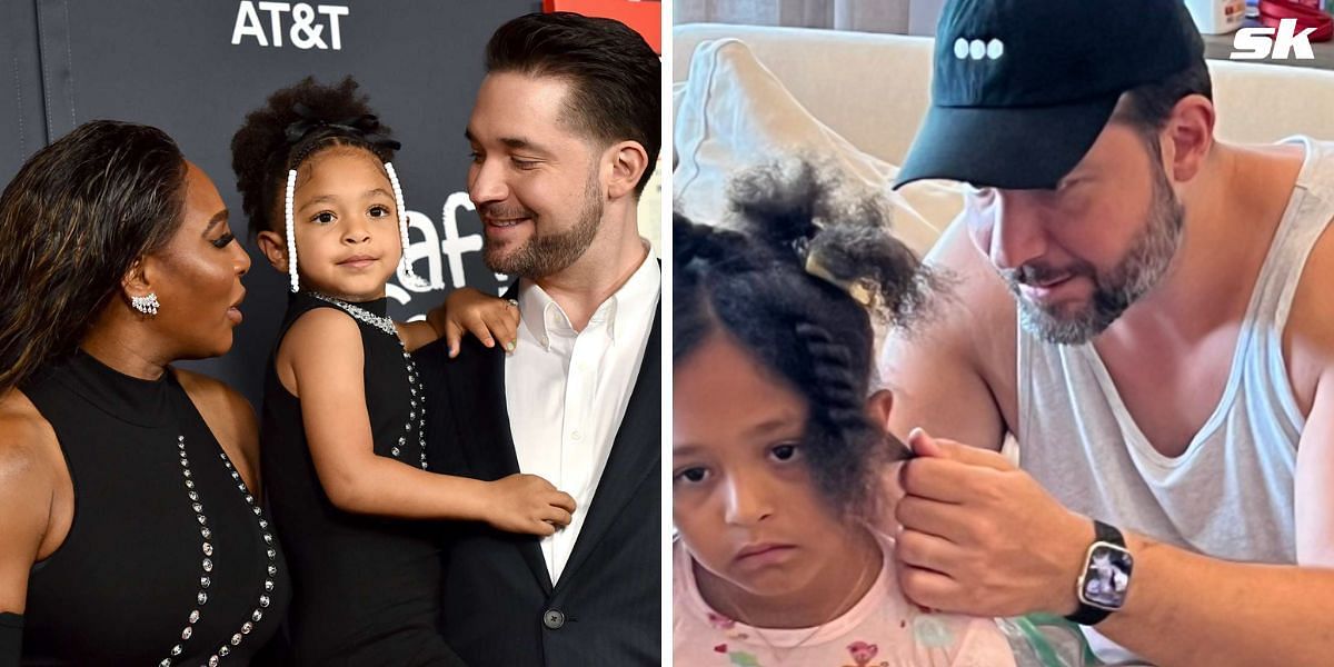 Serena Williams with her husband Alexis Ohanian and daughter Olympia Ohanian 