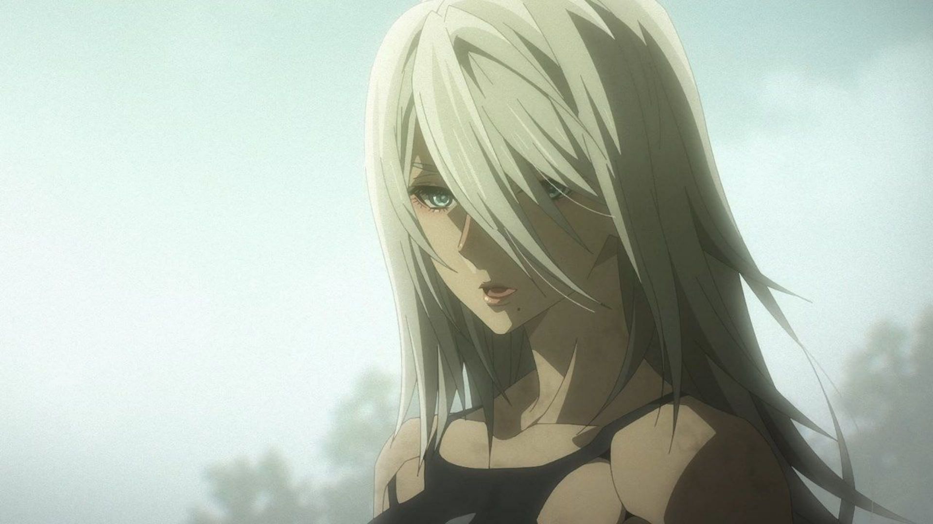 A2 as seen in NieR Automata ver1.1a (Image via A-1 Pictures)