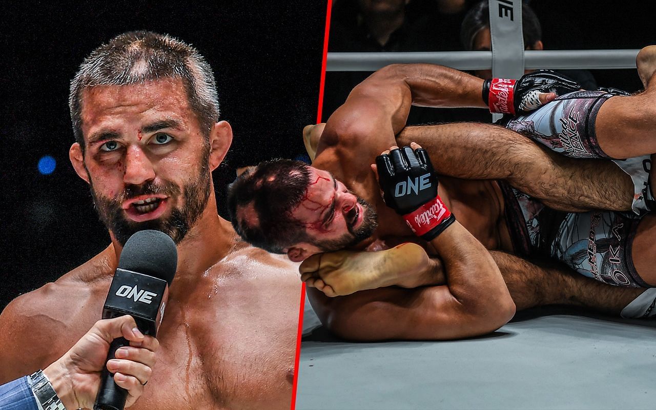 Garry Tonon submitted Shamil Gasanov with a kneebar in their recent showdown. -- Photo by ONE Championship