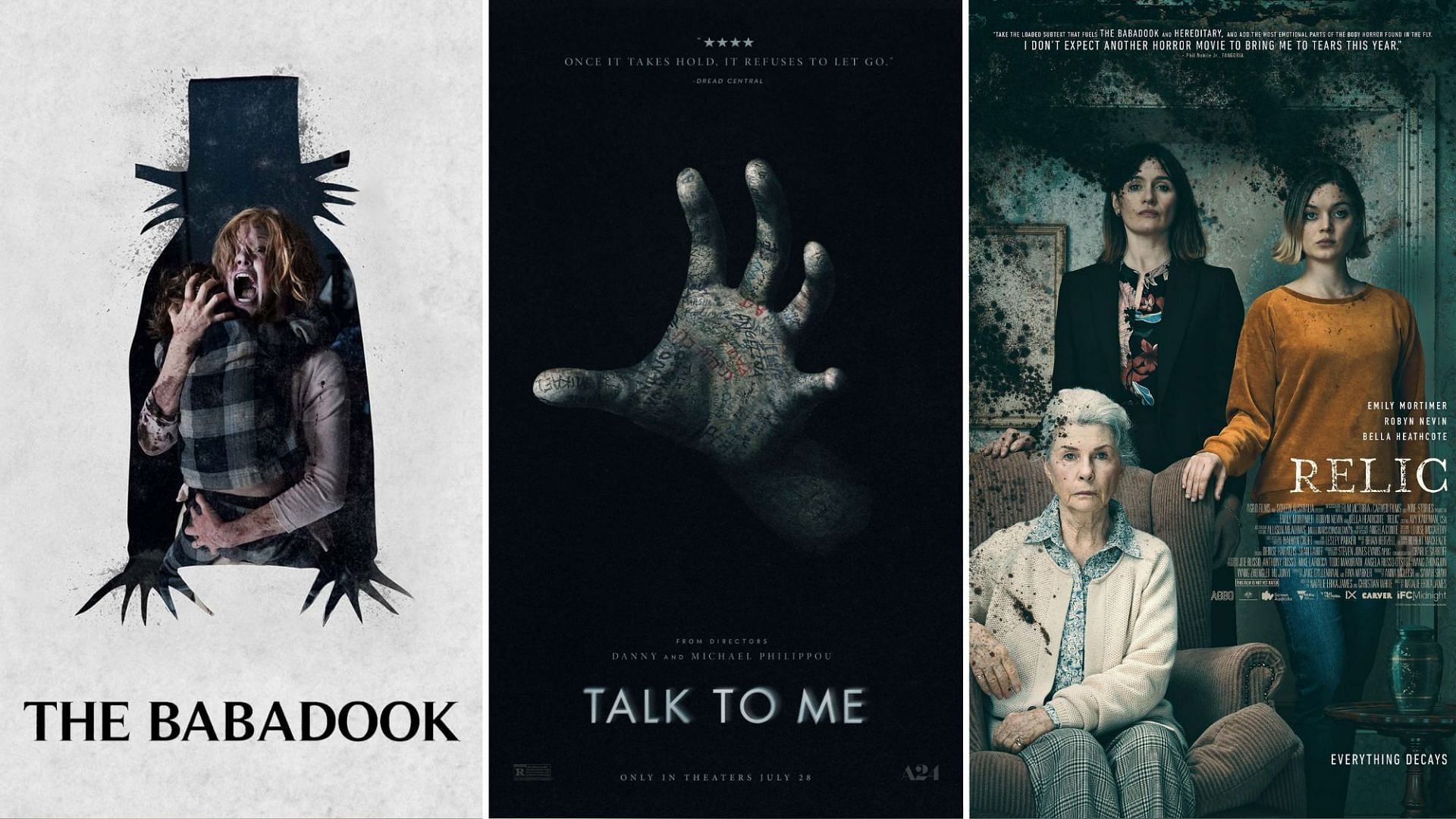 7 Australian horror films to watch ahead of Talk to Me (Images via Umbrella Entertainment/ A24/ Stan)