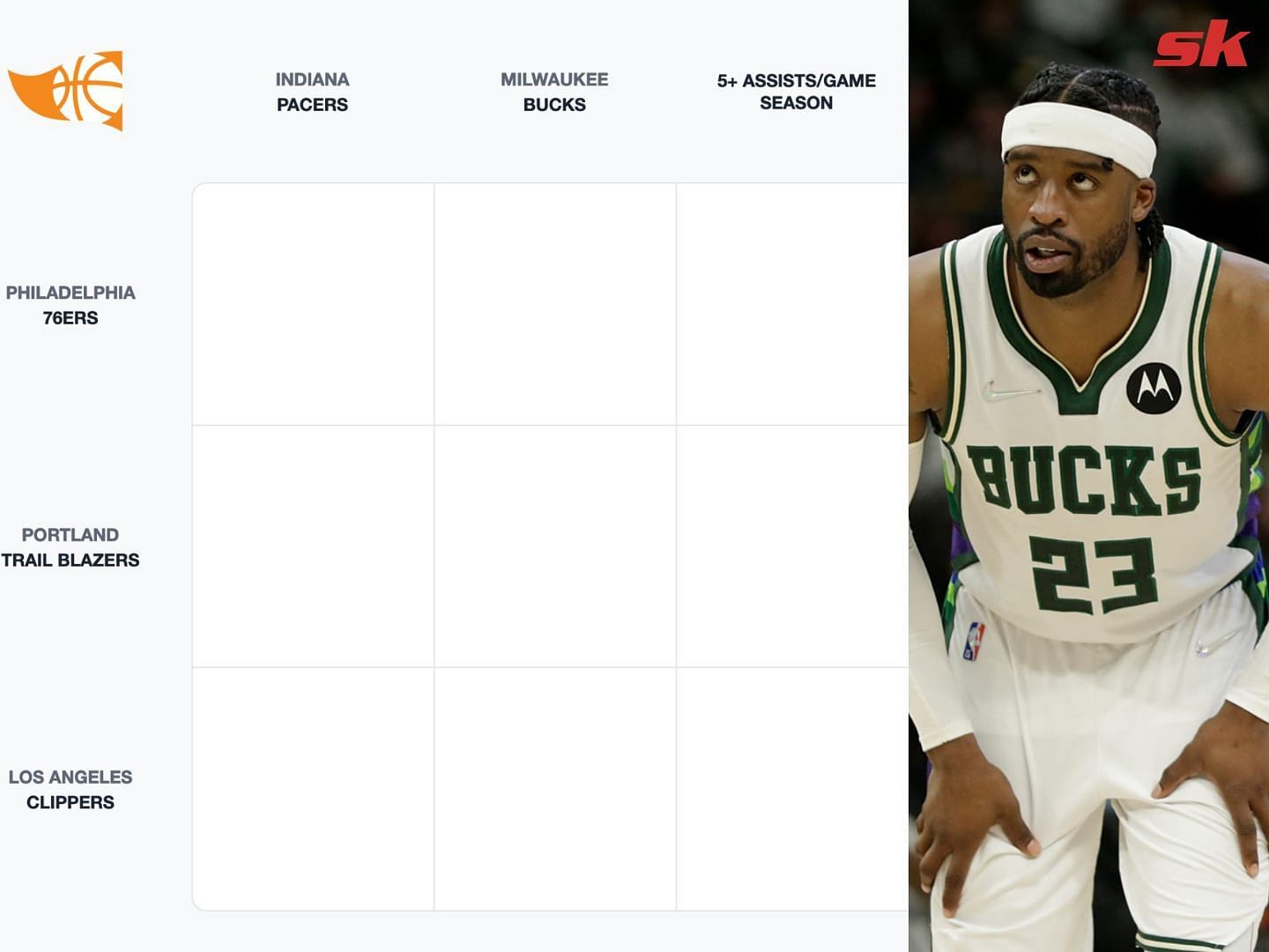 NBA Immaculate Grid July 28th: Which Bucks stars played for the Blazers and the Clippers?