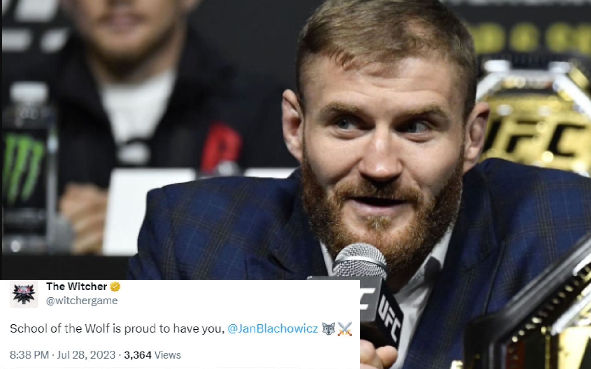 Jan Blachowicz in a press conference