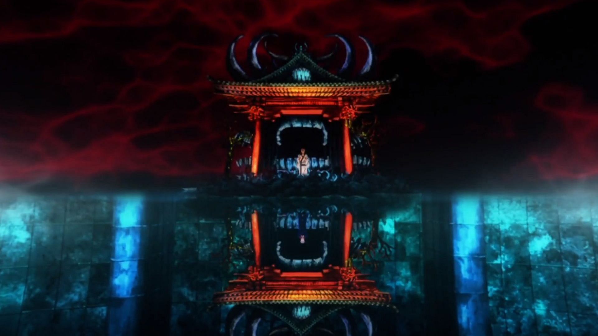 Malevolent Shrine as seen in the series&#039; anime (Image via MAPPA Studios)
