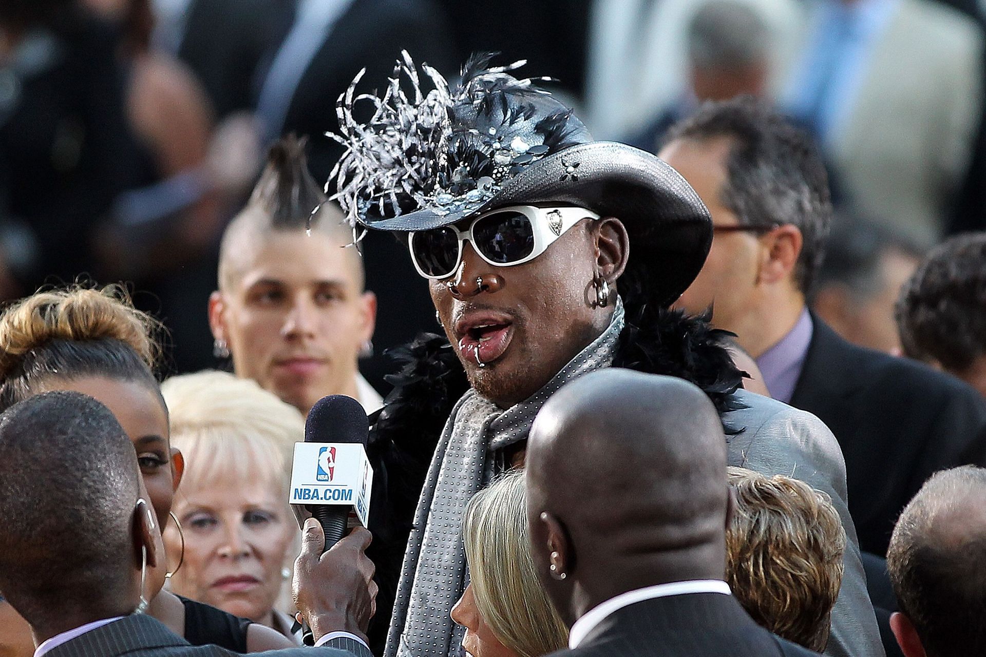 Dennis Rodman at the 2011 Basketball Hall of Fame Enshrinement Ceremony