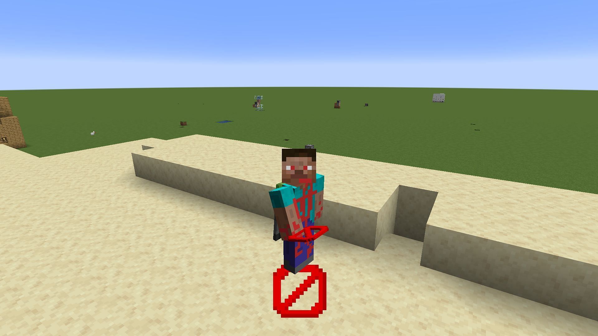 Barrier is an invisible block that can block any entity in Minecraft (Image via Mojang)