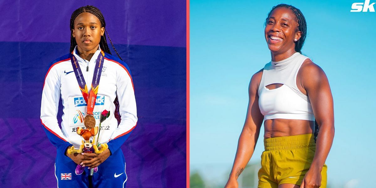 Renee Regis and Shelly-Ann Fraser-Pryce