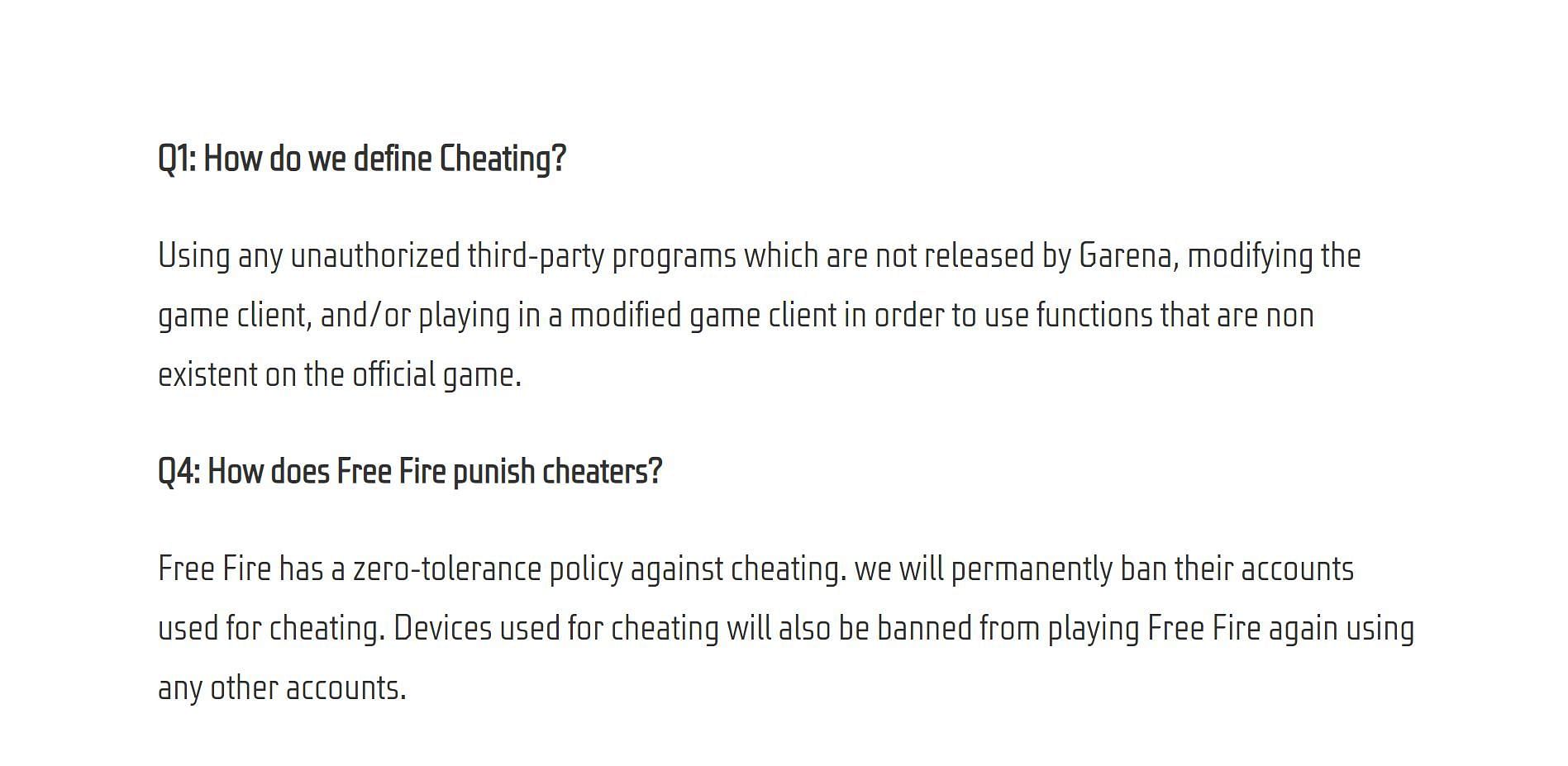 Use of config files is considered cheating (Image via Garena)