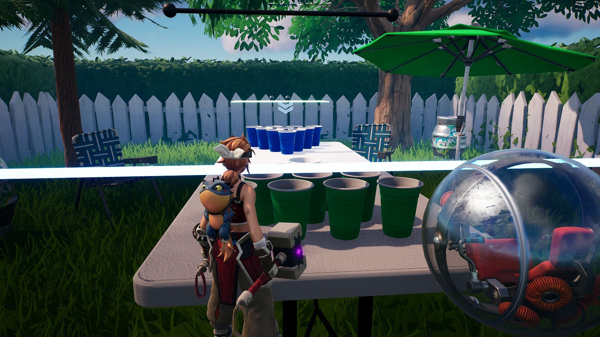 Slurp Pong is probably one of the most amusing Fortnite Creative games ever made! (Image via Epic Games/Fortnite)