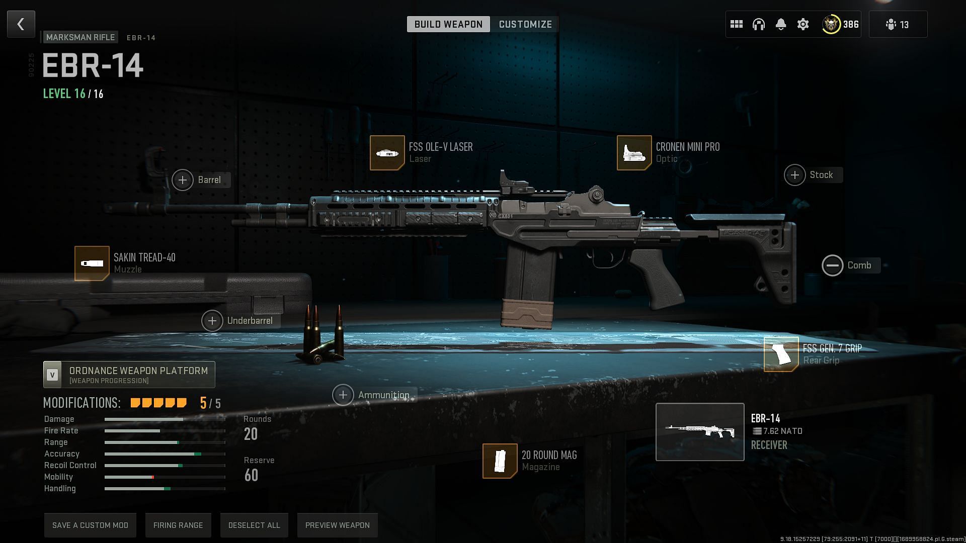 Best attachments to use with the EBR-14 in Modern Warfare 2 (Image via Activision)