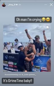 Screenshot of Lilly King's Instagram story (Image via Instagram/_king_lil)