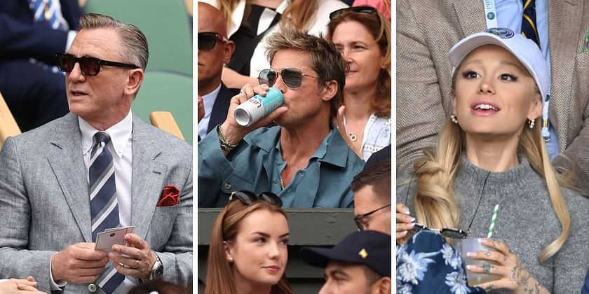 Brad Pitt Daniel Craig Ariana Grande Hugh Jackman And Other Celebrities Watch Novak Djokovic