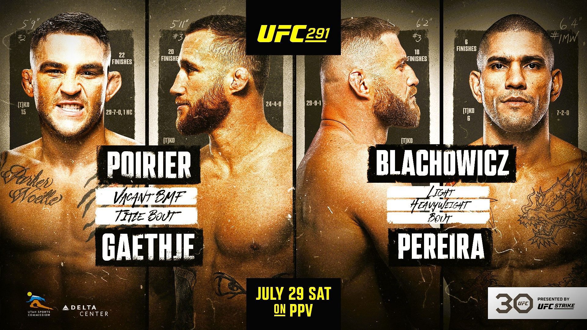 UFC 291 poster [Image via @ufc on Instagram]