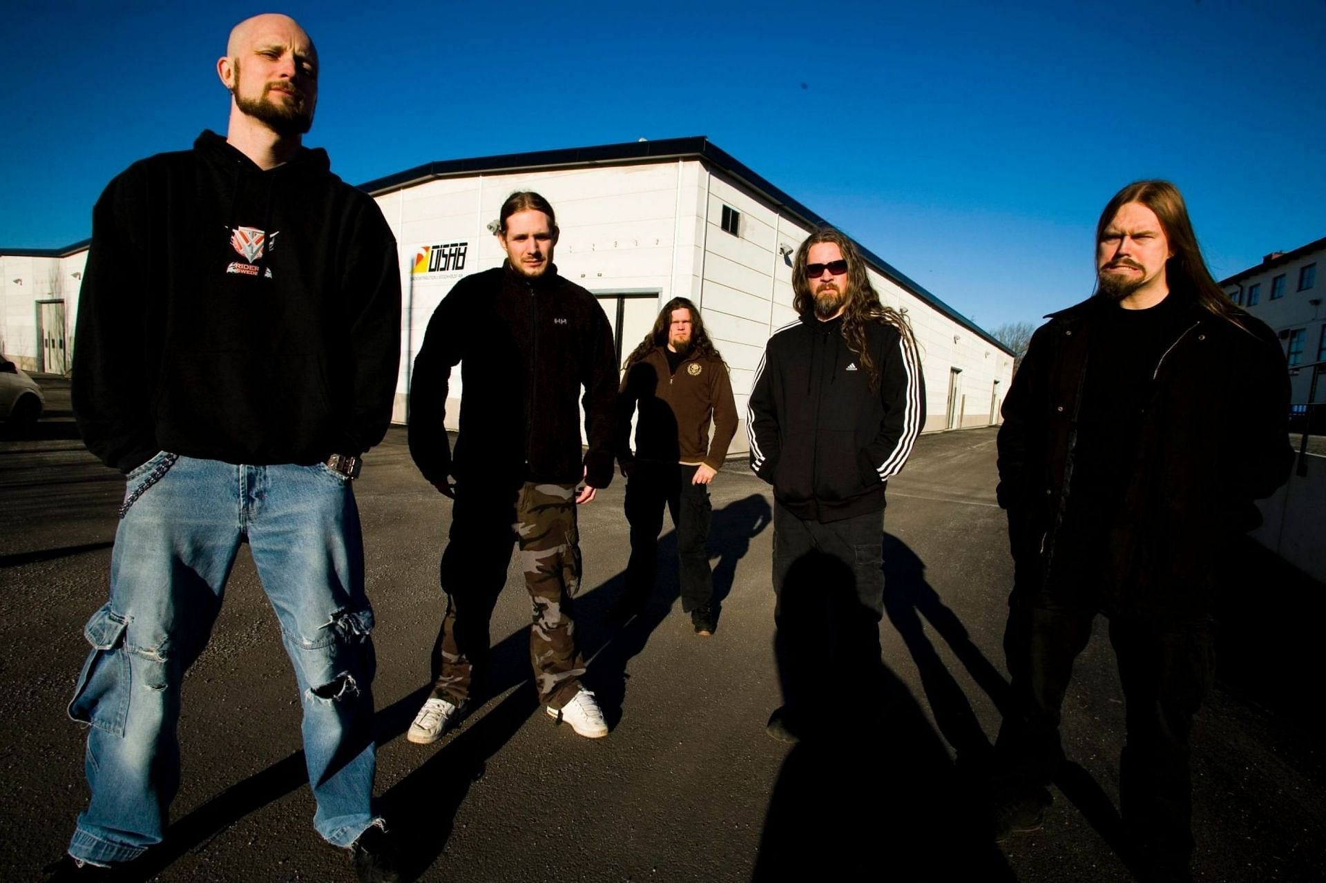 Meshuggah pose for a group portrait in Stockholm, Sweden (Image via Getty Images)
