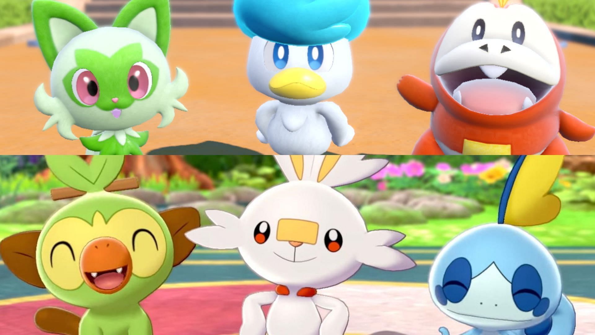 Starter pocket monsters in both installments (Image via Game Freak)