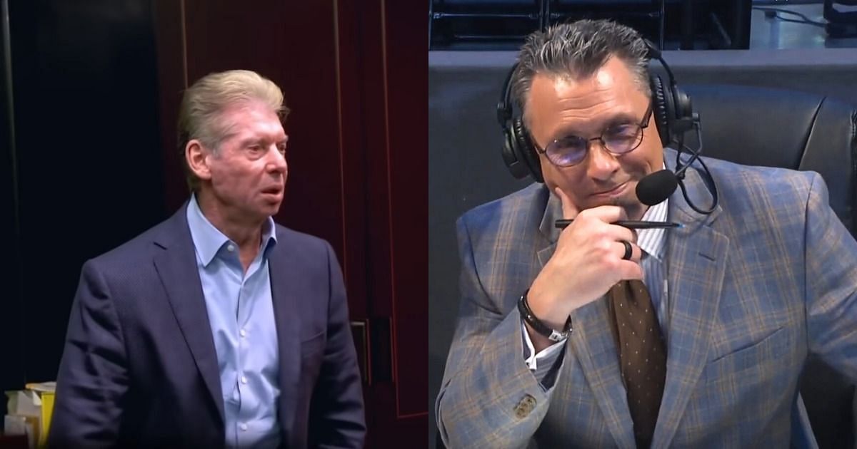Vince McMahon (left) and Michael Cole (right)