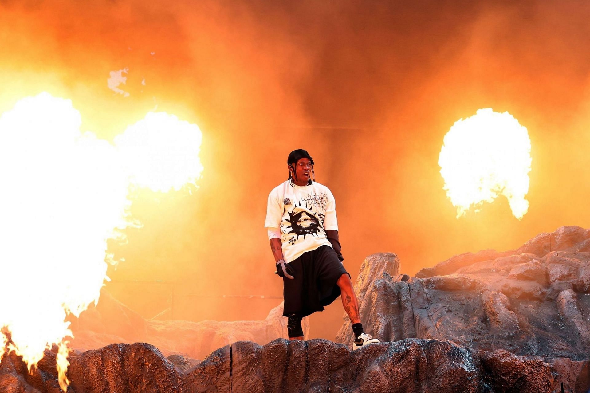 Travis Scott at Wireless Festival 2023 at Finsbury Park  in London, England on July 08, 2023