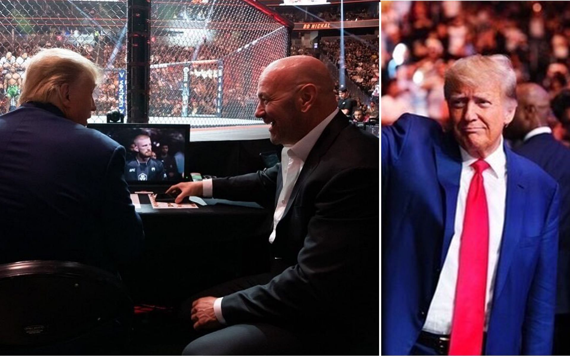 Donald Trump with Dana White at a UFC event [Images via @realdonaldtrump Instagram]