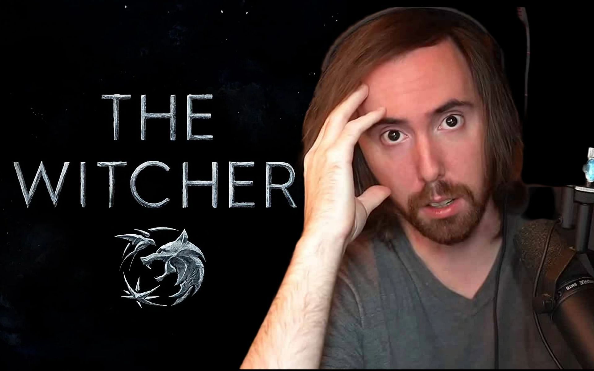 Asmongold gives his take on The Witcher series (Images via Netflix and Asmongold/Twitch)