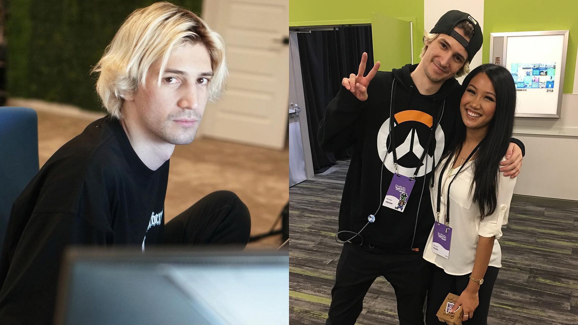 xQc has broken up fellow Twitch streamer and Overwatch creator Fran (Image via xqc, Fran/Instagram)