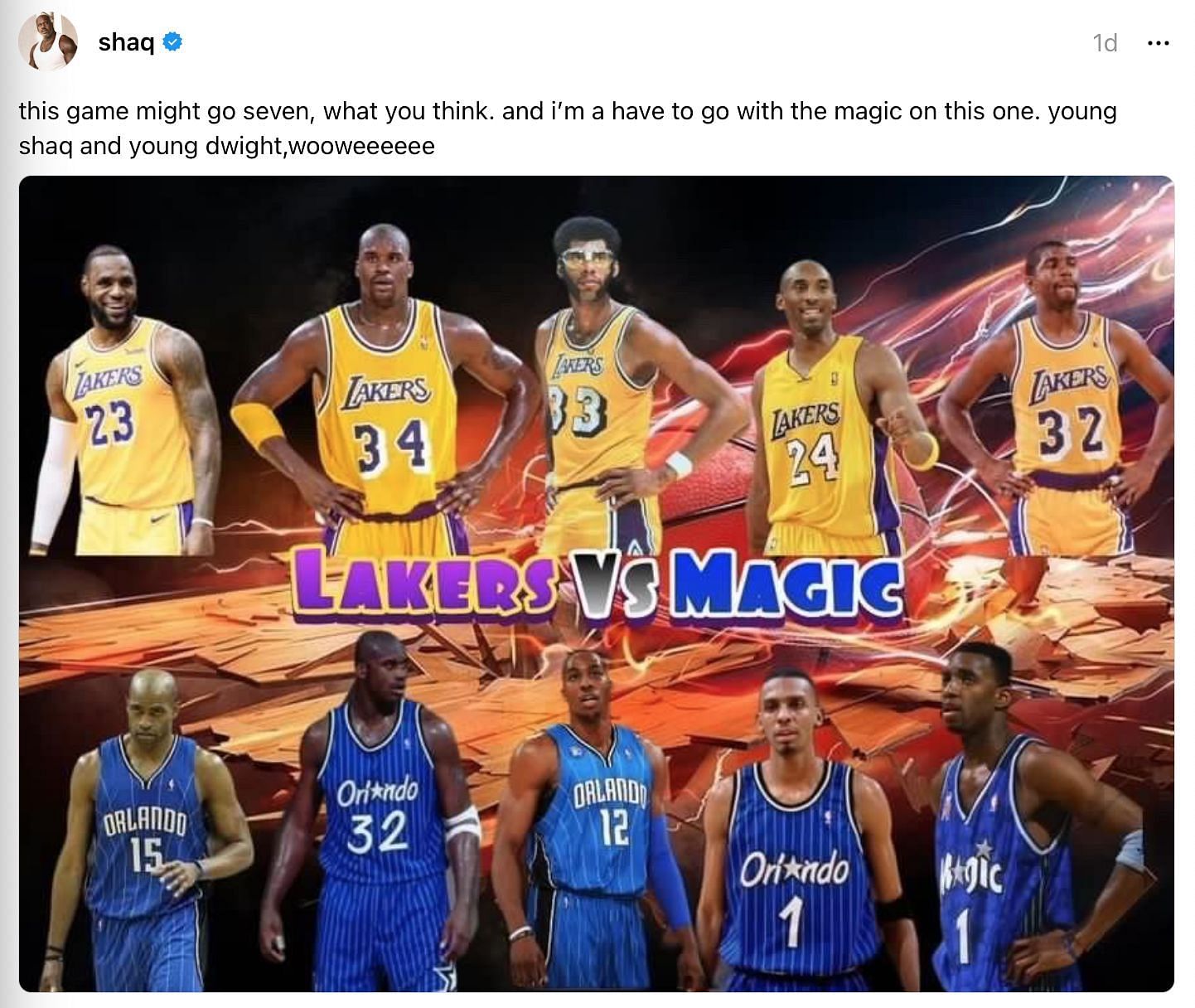 Shaquille O'Neal Says Orlando Magic All-Time Starting Five With Him And Dwight  Howard Could Beat The Los Angeles Lakers All-Time Starting Five, Fadeaway  World