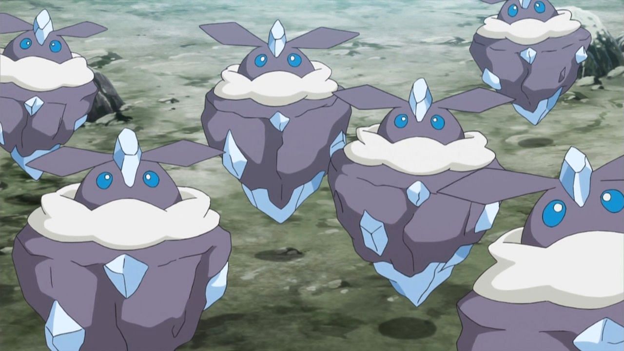 Carbink, the Pokemon of interest, as seen in the anime (Image via The Pokemon Company)