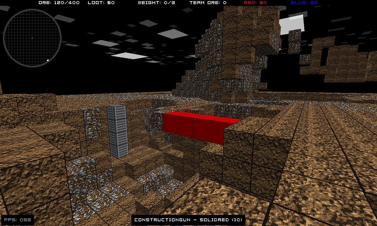 Infiniminer - mining and building in a multiplayer sandbox (Image via Minecraft wiki)