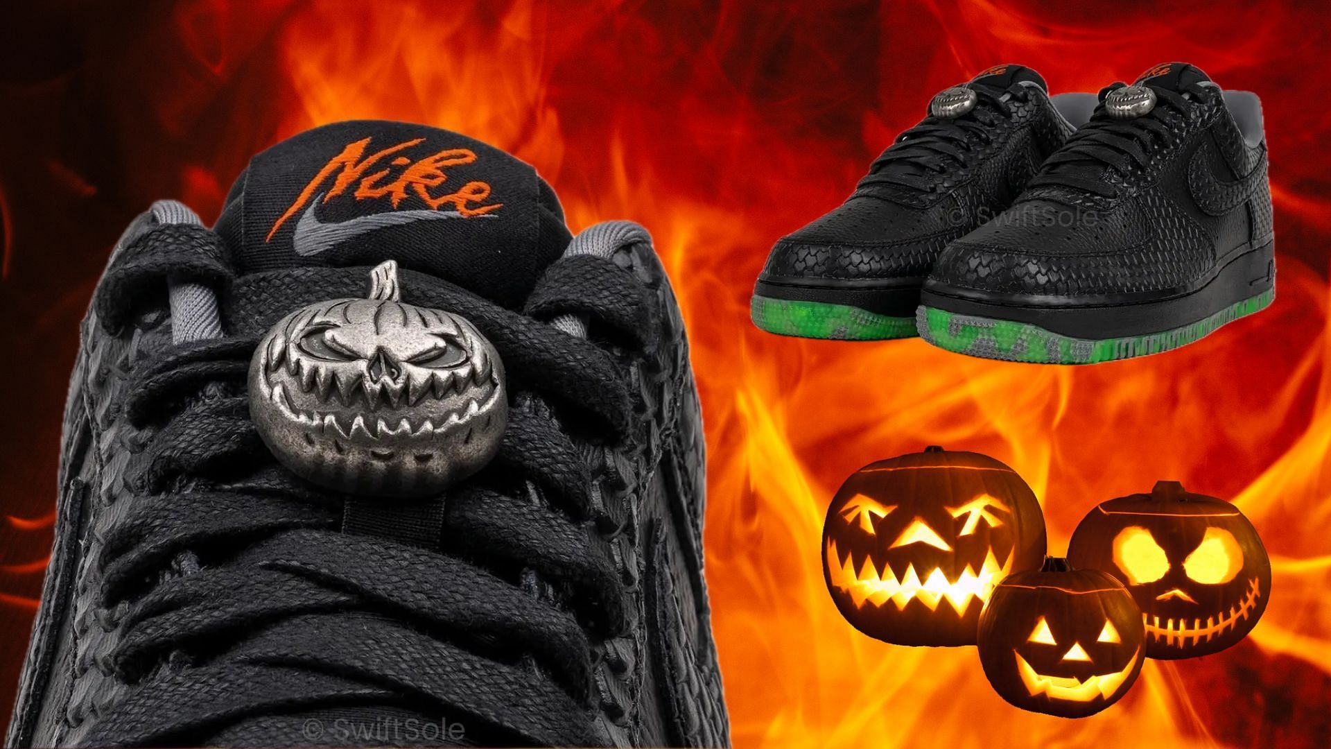 Nike Air Force 1 Low Halloween 2023 sneakers (Image via Instagram/@swiftsole)