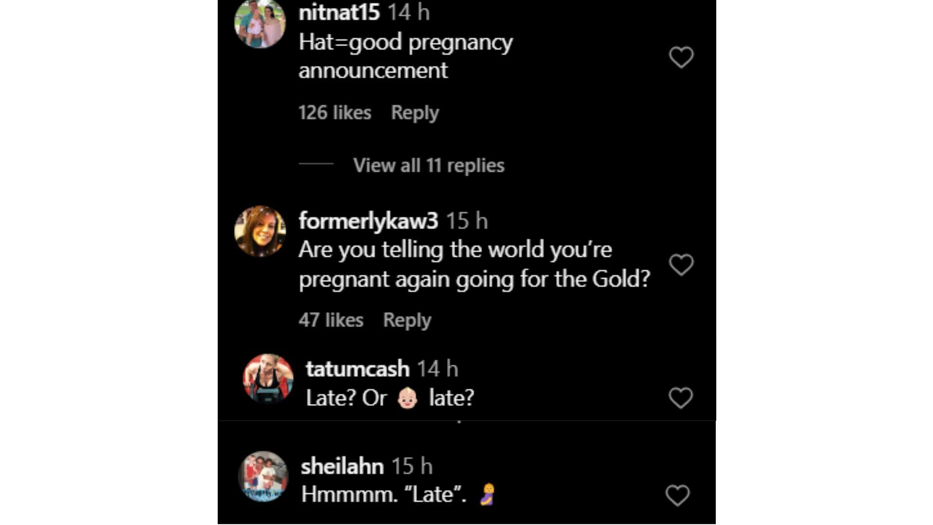 Fans speculate if Brittany is pregnant again (Image Credit: Brittany Mahomes&#039; post&#039;s comment section).