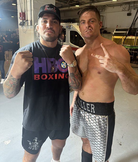 Grayson Waller shares picture with controversial undefeated MMA fighter ...