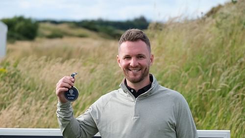 Michael Stewart, after being qualified for the Open Championship (Image via Azalea)