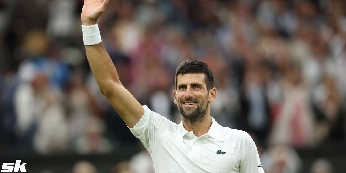 Novak Djokovic at the 2023 Wimbledon Championships